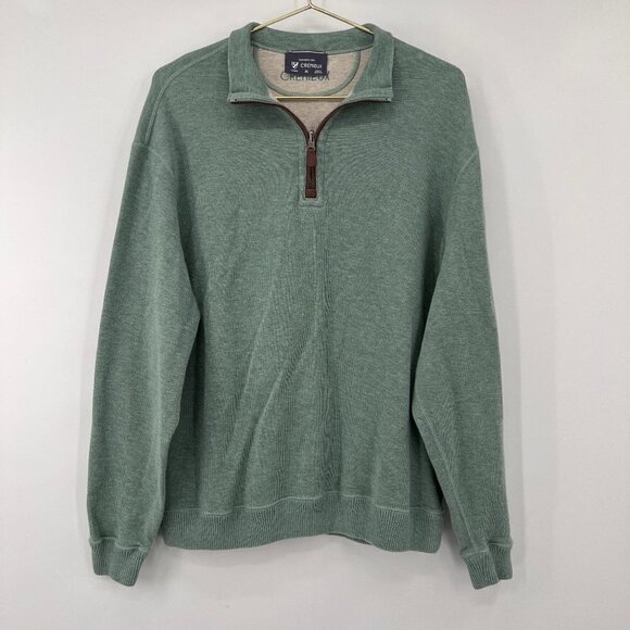 Cremieux Mens Long Sleeve Quarter Zip Pullover Sweater - Picture 1 of 8